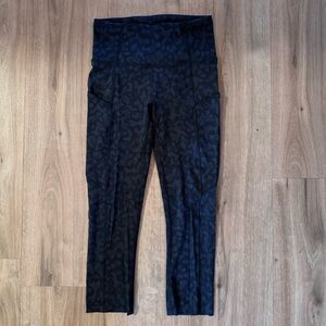 Lululemon fast and free animal print crop leggings